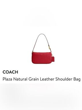 Coach Red Leather Shoulder Pouch with Gold Hardware SOLD OUT